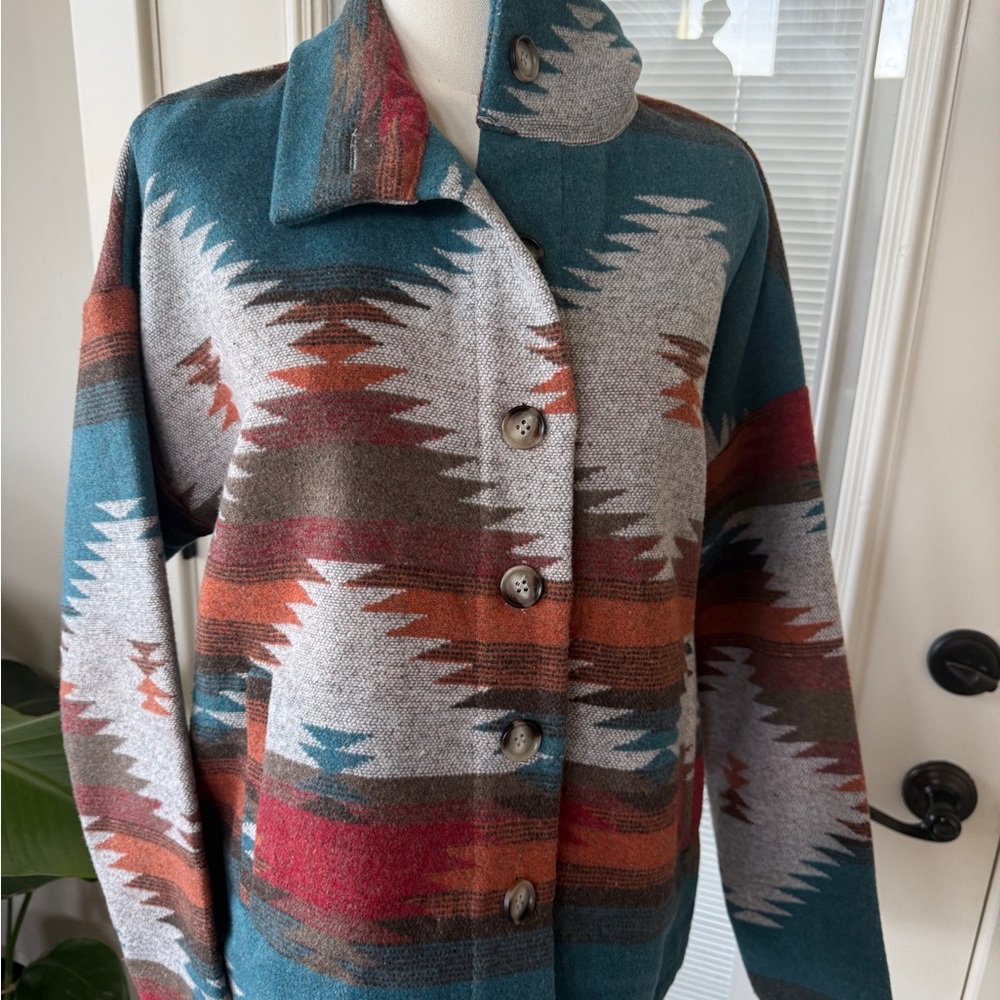 Multicolor Patterned Women's Jacket - image 1